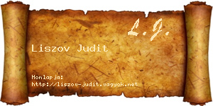 Liszov Judit névjegykártya